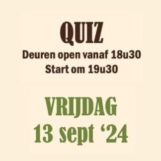 Quiz (vrijdag 13/09/2024)